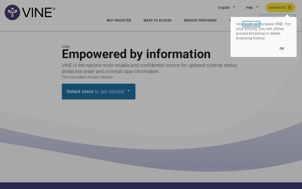 VINELink Michigan search screen for checking a Luce County inmate